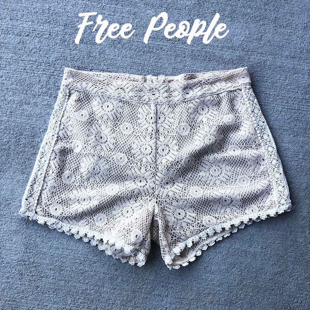 Free People Crochet Lace Woman's Shorts / Summer Daisy Shorts